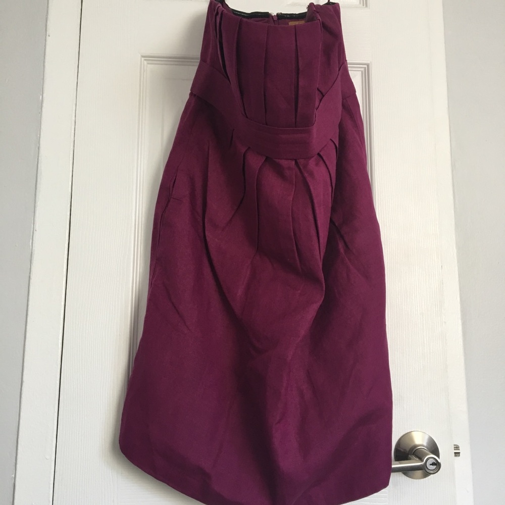 Strapless Dress Dark Pink/ Magenta Ali Ro